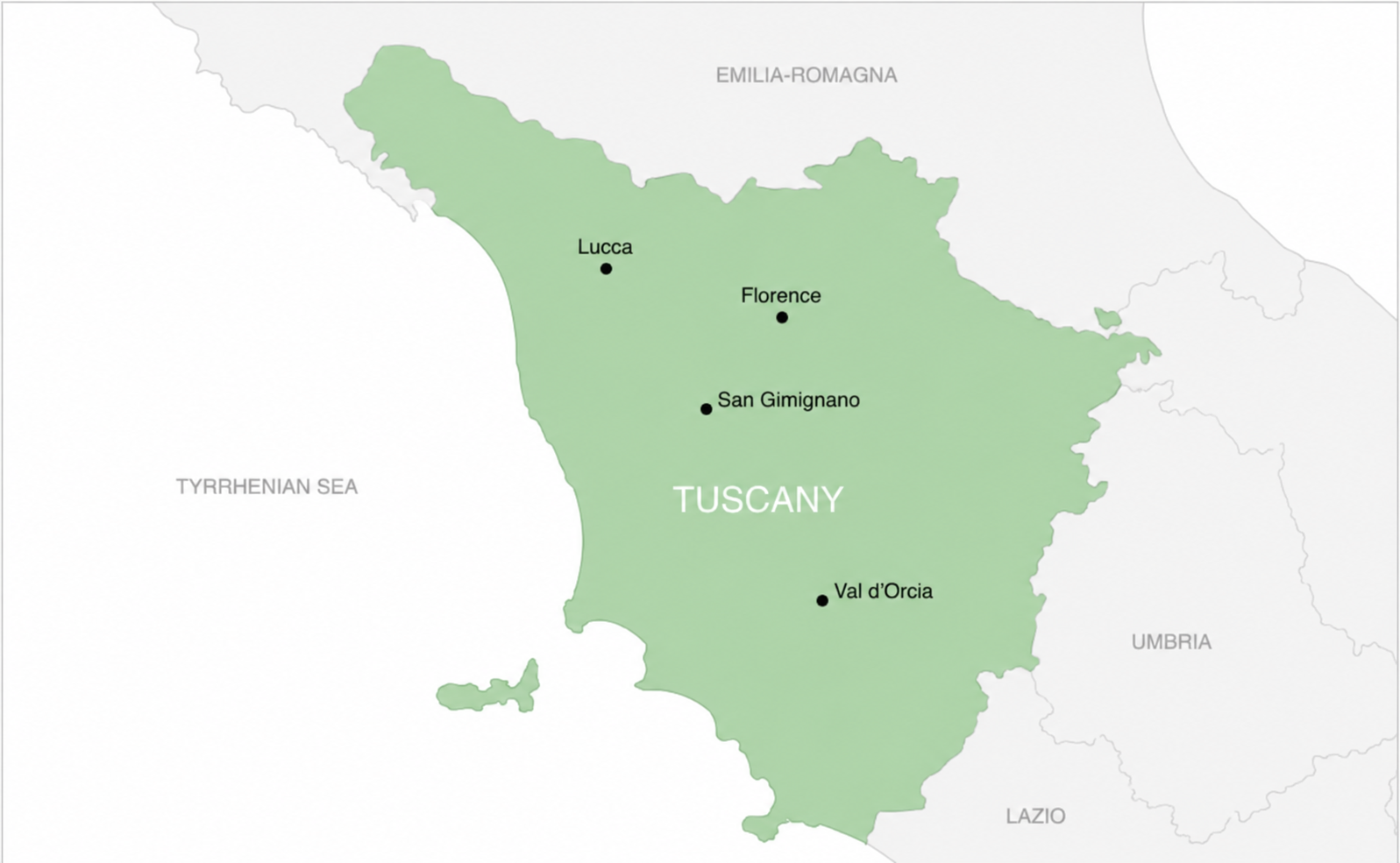 Tuscany Map Tuscany Map