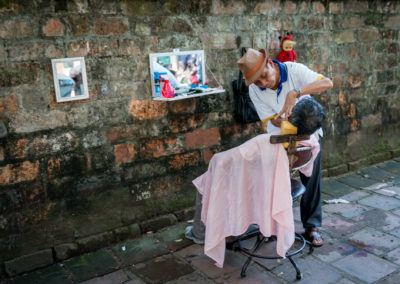 Hanoi Street Barber.