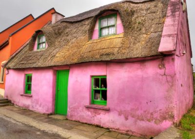 Pink Cottage House In Doolin, Co. Clare, Ireland