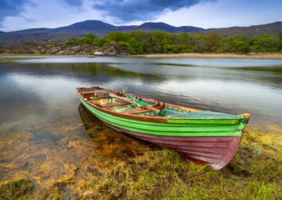 Landscape With Boat At The Killarney Lake In Co. Kerry, Ireland
