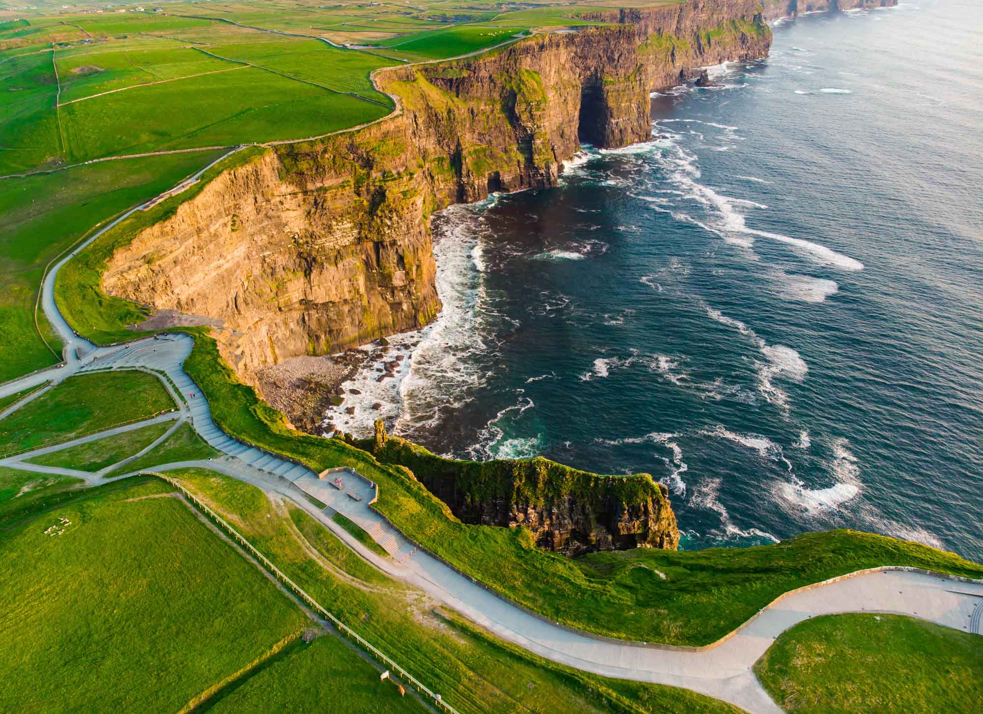 World Famous Cliffs Of Moher, One Of The Most Popular Tourist De