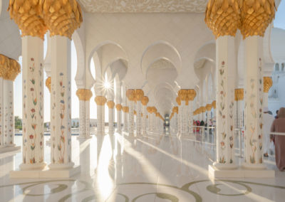 Interior Of Sheikh Zayed Grand Mosque Center, Abu Dhabi. The Lar