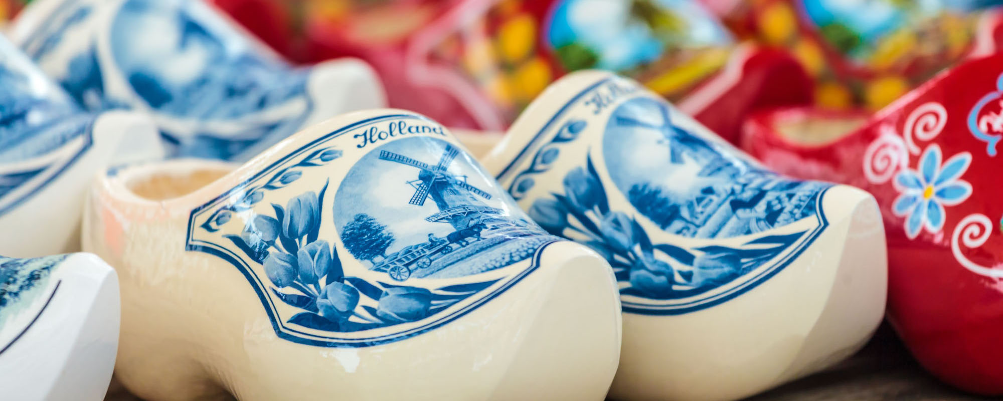 Different Styled Dutch Wooden Clogs