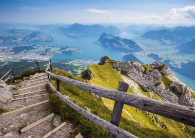 Beautiful View To Lucerne Lake (Vierwaldstattersee), Mountain Ri