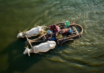 Crossing Taungthaman Lake Myanmar Travel Photos