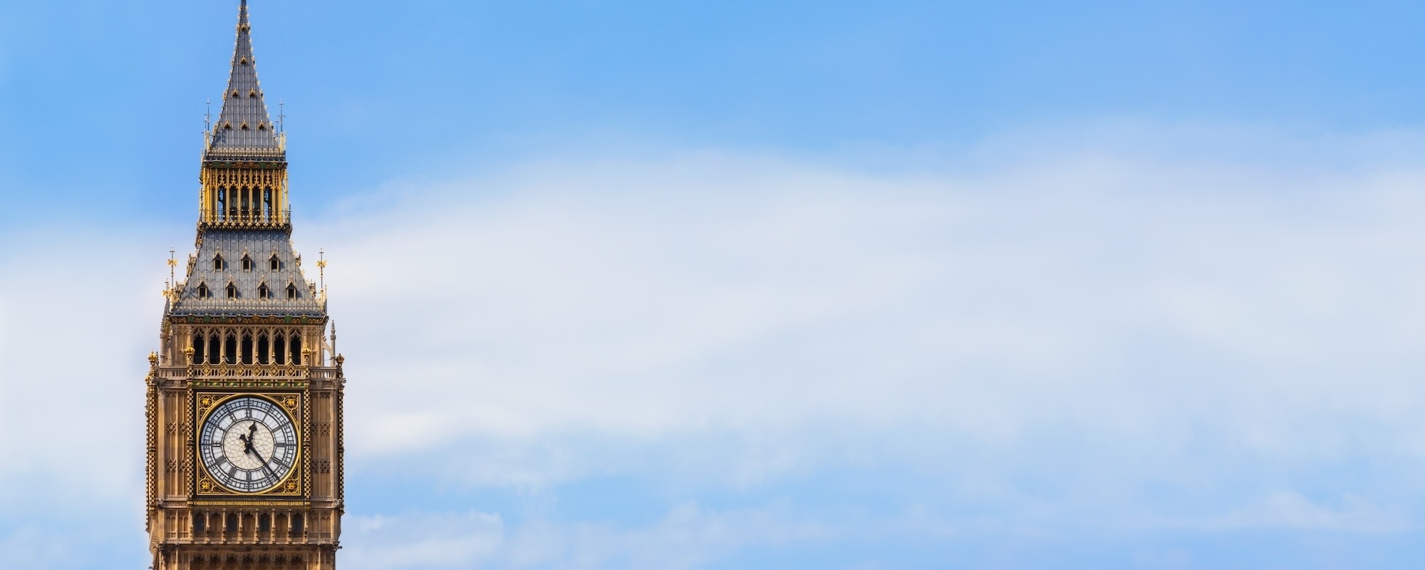 Big Ben, London, England Panorama Web Banner