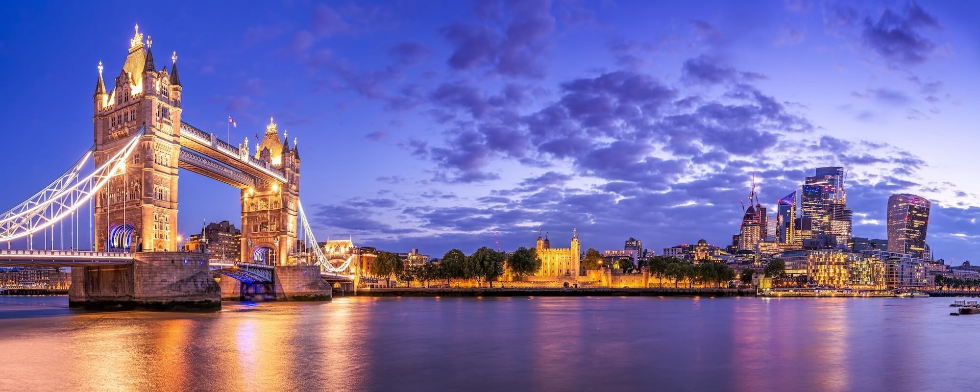 Panoramic View At The Skyline Of London After Sunrise, United Kingdom