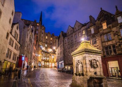 Street View Of The Historic Old Town, Edinburgh