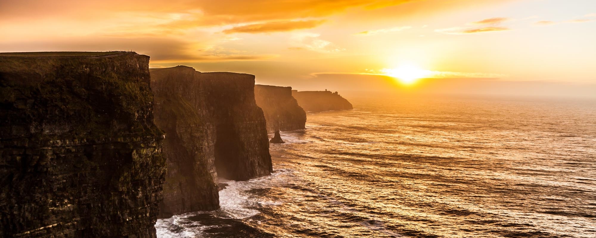 Cliffs Of Moher At Sunset In Co. Clare, Ireland Europe