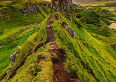 Sandy Path To The Top Of A Rock Castle Ewen On The Isle Of Skye.