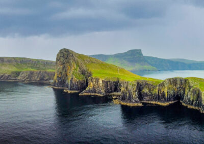 Overcast Skies And Gathering Storm Over Point Of Neist Light Hou