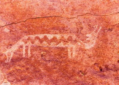 Petroglyph At Yerba Buenas Near San Pedro De Atacama In Chile