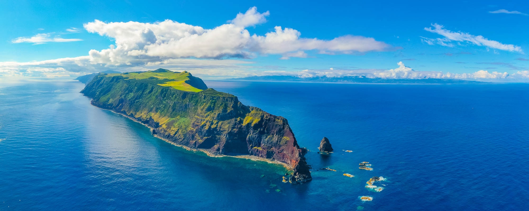 Panorama Of Sao Jorge Island In The Azores, Portugal