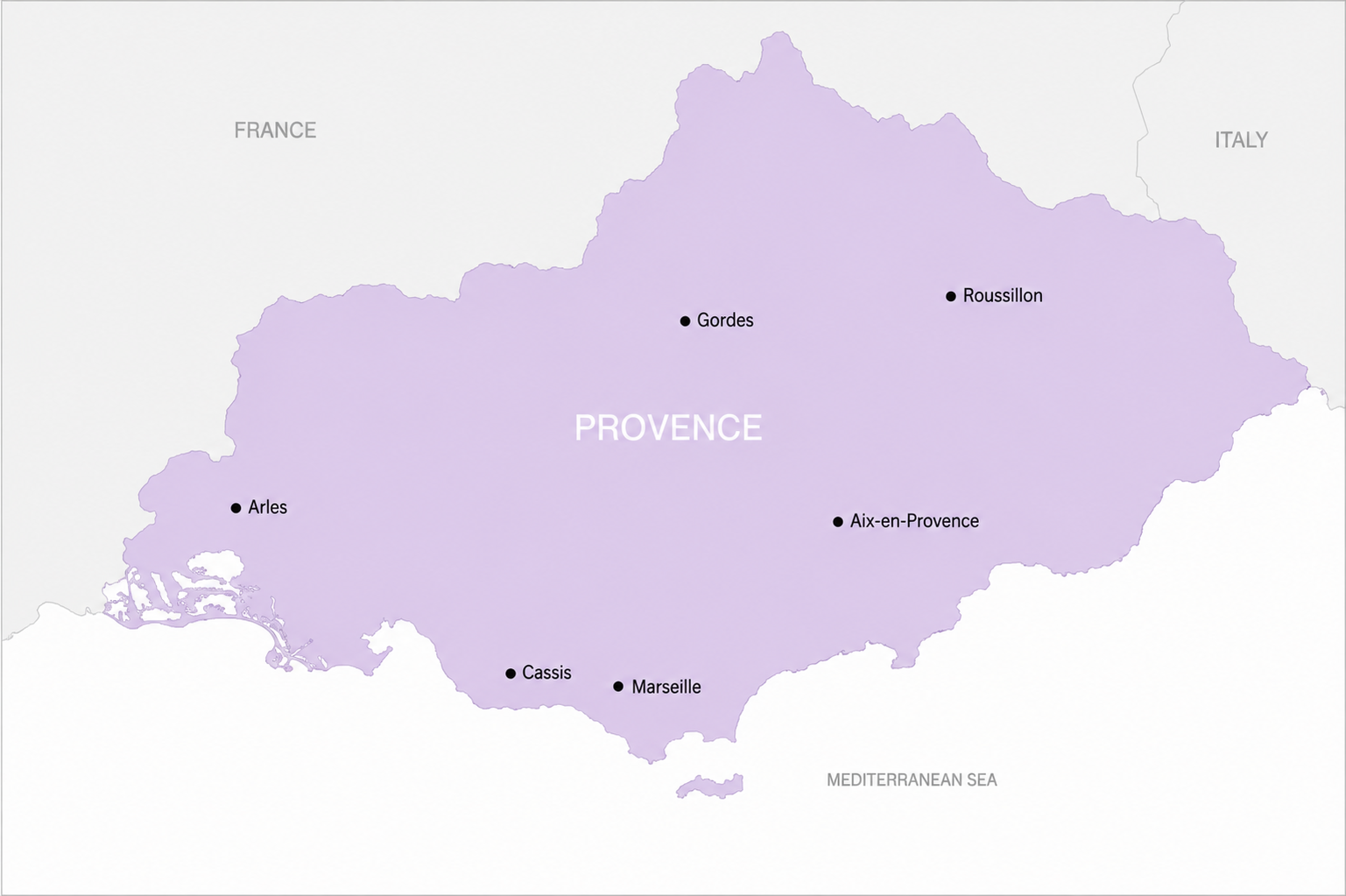 Provence Map Provence Map