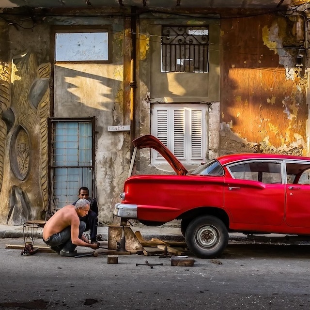 022 CUBAN REPAIR SHOP Michael Chinnici Vanishing Cuba Photo Workshop Adventures Square