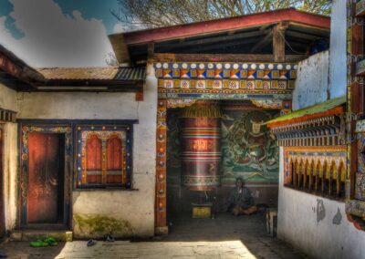 View To Chimi Lhakhang Monastery, Lobesa, Bhutan