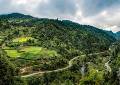 Bhutan Landscape In The Mountains