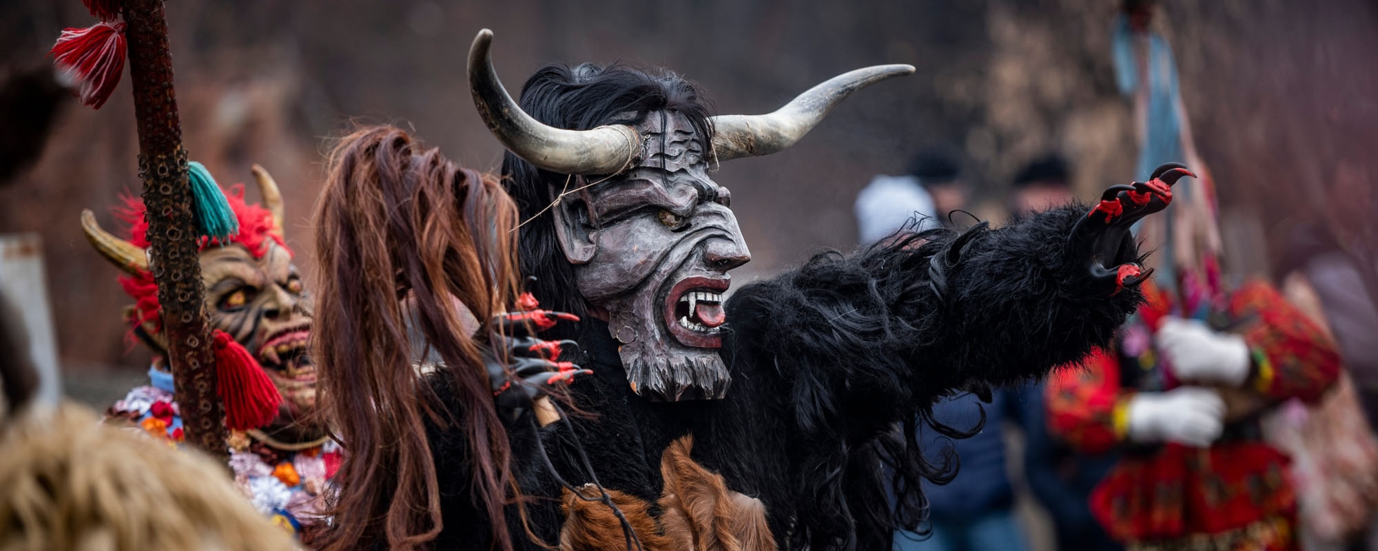 New Year Bear Dancing Festival, Comanesti, Moldova, Romania