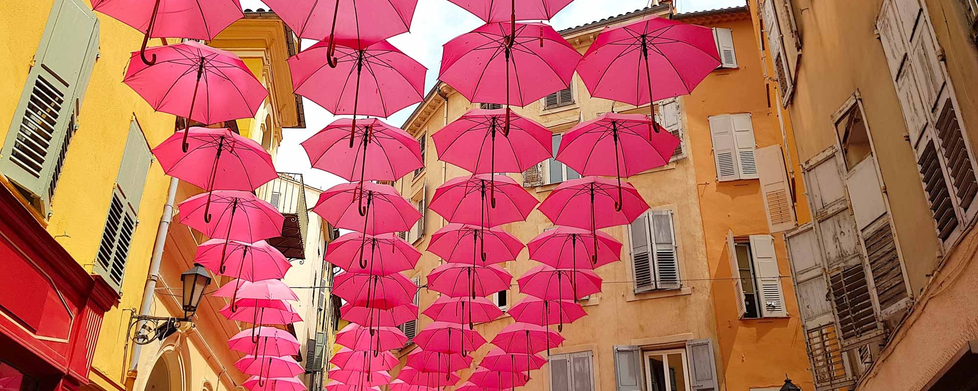Umbrellas In The Center Of Grasse, South Of France