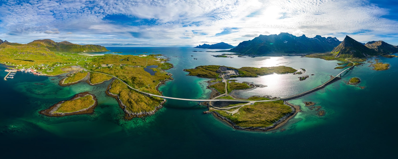 Fredvang Bridges Panorama Lofoten Islands
