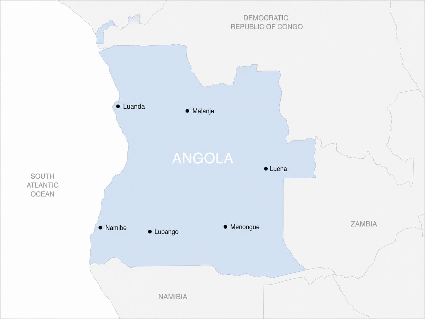 Angola Map Angola Map