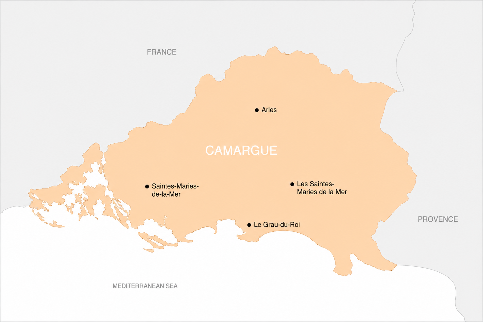 Camargue Map Camargue Map