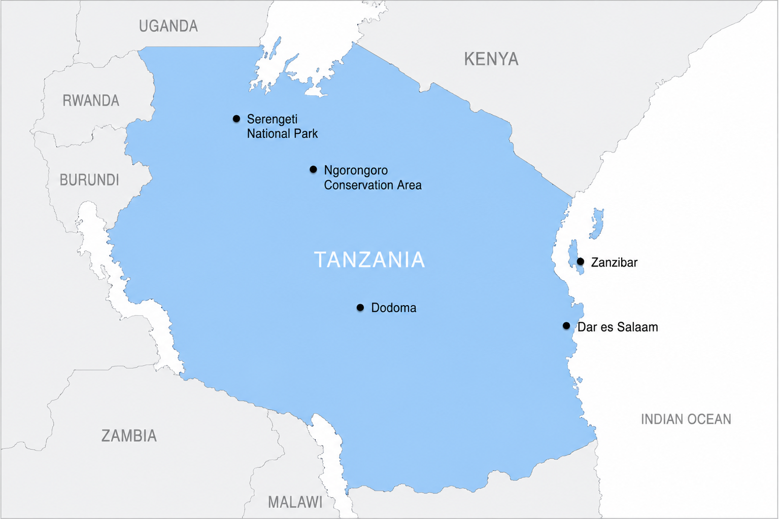 Tanzania Map