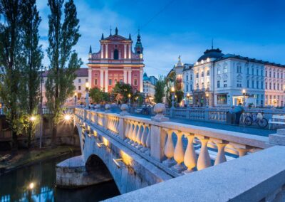 Cityscape Of The Slovenian Capital Ljubljana