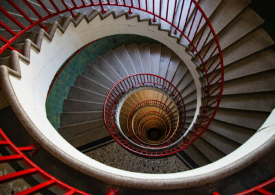 Spiral Staircase In Ljubljana's Skyscraper